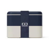 Monbento Flex - The 2 Compartment Lunch Box with Cutlery - Blue Natural V398-MB-53010060
