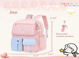 Kids Backpack for Girls School Bag for Elementary School Large Lightweight Girls Backpack, V1192-AZ-W-14538