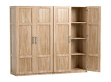Artiss 2x Buffet Sideboard Cabinet Pantry Hutch Kitchen Storage Organiser Pine FUR-W-WR03-PINE-ABX2