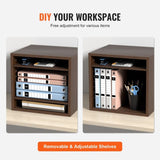 VEVOR Wood Literature Organizer Adjustable File Sorter 5 Compartments Brown V952-MZWJZLFPJBHB5IQZ7V0