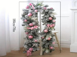 Artificial Christmas Wreath Pink Garland V1142-LP601103703537581