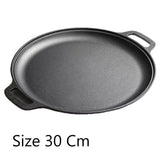 Dual Ear Uncoated Cast Iron Flat Griddle, Thick Solid Iron Skillet for Searing Meat, Flatbread & V1221-XM-LB5310-ZS181