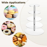 5-Tier Acrylic Cupcake Stand, 15.7" Wedding Cake Stand, Acrylic Cupcake Tower Holder, Dessert V1369-AZ3-W-08666