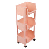 Compact Rolling Storage Organizer Large Capacity Mobile Utility Cart Movable Storage Book Shelf with V1294-YM0901-3116230010912