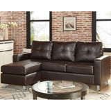 Sarantino Corner Sofa Couch with Chaise - Brown SFA-ASA-JOM-BW