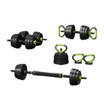 Everfit 25kg Adjustable Dumbbells Set Kettle Bell Weight Plates Barbells Gym FIT-K-DB-25KG