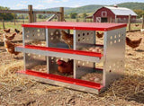 Pawz Chicken Nesting Box 6 Hole 2-Tier Roll Away Egg Collection Galvanized Coop PT1417-RD-AU