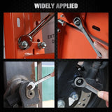 SWANLAKE 12Pcs Metric Ratcheting Spanner Set 6-18mm CR-V Steel 72-Tooth Holder V465-66114
