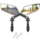1Pair Rear View Mirror Reflector Adjustable Rotatable Handlebar Mirror Clear Rearview for MTB V1366-AZ2-W-24637