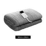 Giselle Bedding Heated Electric Throw Rug Fleece Sunggle Blanket Washable Silver EB-THROW-RUG-SR
