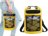Roll-Top Backpack Dry Bag with Handle for Fishing Boating and Camping Yellow - L V1308-DSZKI-273-3