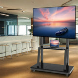 32" -100" Heavy Duty Floor TV Stand TV Cart Trolley Height Adjustable Mount Bracket V767-U-990A