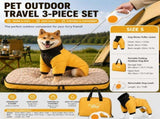 3-Piece Yellow Winter Pet Outdoor Travel Set yellow s size Reflective Dog Puffer Jacket, orange 3m V888-ELOSUNG53308