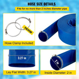 VEVOR Discharge Hose, 51 mm x 32 m, PVC Fabric Lay Flat Hose, Heavy Duty Backwash Drain Hose with V952-YCFCXRGJ2X100NWQEV0