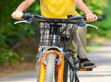 Black Mesh Front Bike Basket for Easy Storage, Design, and Universal Fit for Most V1370-AZ4-08935