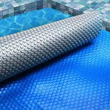 Aquabuddy Pool Cover 500 Micron 10x4m Swimming Pool Solar Blanket Blue Silver PC-100X40-L-DX-BL