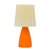 Pleated Table Lamp Three Color Stepless Dimming Ceramic Modern Pleated Barrel Lamp Shade for Bedroom V1294-YM0901-3119230089111