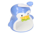 Shaved Ice Machine ABS Penguin Shape Blue Household Portable Manual Snow Cone Maker Machine with V1294-YM0718-3113220134111