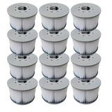12 Pack Replacement Filter Cartridges for Inflatable MSPA Hot Tubs, 106 mm Diameter Spa Filters for V1189-LC-RY-00462