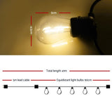 41m LED Festoon String Lights Christmas Decorations Wedding Party Outdoor Garden LIGHT-B-S14-40-WW