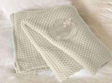 Knit Sofa Blanket - Beige Throw for Living Room, Office & Travel, Soft Wind Fringe Design, Machine V1366-AZ2-W-26394