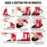 VEVOR Maker Machine, 32 mm Badge Punch Press Kit, Children DIY Gifts Pin Maker, V952-BJSKXZ32MM500MZS5V0