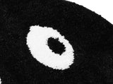 Round Rug Cute Black Face Rug Soft Flocking Carpet Skid Resistant Rug for Bedroom Bathroom Living V1294-YM0710-3117230206512