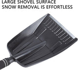 Folding Snow Shovel - Large Capacity Lightweight & Portable - Wide Snow Clearing Range with V1188-ZXY-117-0045