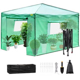 12'x 8'x 8' Pop-Up Greenhouse, Set Up in Minutes, Portable Greenhouse with Doors & Windows. High V952-ZDBXSHYW-128814R5V0