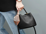 top layer cowhide bag, women's bag, crossbody bag, high-end leather handbag, water bucket V1366-AZ2-W-10865