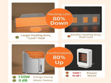 Under Desk Heater, 150W Quiet Foot Warmers for Feet with Detachable Foot Heating Pad, Graphene V1197-JD-042002
