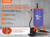 10 Gallon Heavy-Duty Sand Blaster, 60-110 PSI High Pressure Sandblaster, Portable Abrasive Blasting V952-PSG10JL6125PCA4TFV0
