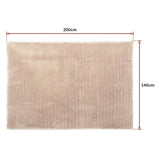 200x140cm Floor Rugs Large Shaggy Rug Area Carpet Bedroom Living Room Mat - Beige V63-832141