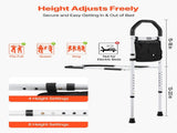 Bed Rail for Elderly, Bedside Assist Rails with Supporting Leg and PU Handrail, Adjustable Height V952-TBZCCBSTBZCBPSMCX001V0