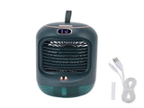 Mini Air Conditioner Humidifier Aromather 3 Gears 5 Blades USB Charging Night Light Water Cooling V1294-YM0523-3113220038613