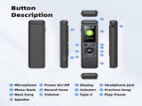 Voice Recorder - Dictaphone - Rechargeable - Portable - Clear Sound - Meetings, Interviews - 64 GB V1188-MS-313-0818