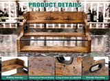 CARLA HOME 3-Tier Liquor Bottle Display Shelf Rack Bar Organizer for Whiskey, Wine, Coffee Syrups, LSB-36362