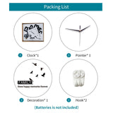 Modern Diamond Wall Clock Creative 3D Design Silent Quartz Wall Clock for Living Room, Bedroom, V1107-CS-KTGZ