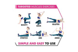 Booty Belt Resistance Workout Band For Women - Build,Tone,Sculpt The Glute Muscles Blue V1308-DSZKI-532-1