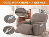 Recliner Slipcover High Stretch Jacquard Fabric with Side Pocket for Standard Power Lift Recliner V1189-LC-RY-00195