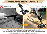 Weed Puller with Wheels, Manual Standing Weed Remover Tool with Curved Hook for Garden, Lawn and V1237-ZY-924-325