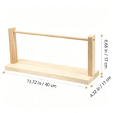 Wooden Ribbon Organizer Rack, Single Tier Ribbon Holder Spool Stand for Craft Room Storage, Sewing, V1370-AZ4-15746