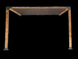 Roof Pergola Gazebo Shed Matte Black Steel Brackets and Black Screen DIY Kits V63-848311