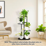 SOGA 4 Tier 5 Pots Black Metal Plant Rack Flowerpot Storage Display Stand Holder Home Garden Decor FPOTH29