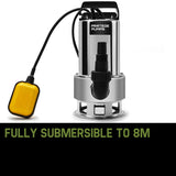 PROTEGE 2000W Submersible Dirty Water Pump Bore Tank Well Steel Automatic V219-PMPDITPROADW2