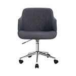 Artiss Wooden Office Chair Fabric Seat Grey OCHAIR-BS-5639-GY