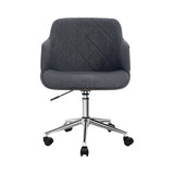 Artiss Wooden Office Chair Fabric Seat Grey OCHAIR-BS-5639-GY