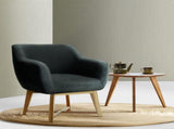 Artiss Armchair Tub Chair Charcoal Aston FA-CHAIR-ACC024-CHAR