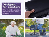 Equipmed Knee Scooter Walker, Dual Brakes - Bag - Broken Leg Ankle Foot Mobility - Crutches V219-HELKNSEQS1KB