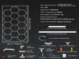 Hexagon Garage Lights 66300LM 15 Grids Honeycomb LED Shop Ceiling Light V952-PJXCKDBSLBX6VPB5YV3